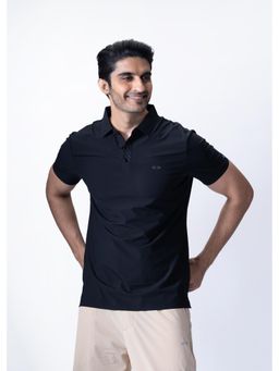 STRCH - Men Black Bond X Reflect Polo T-shirt