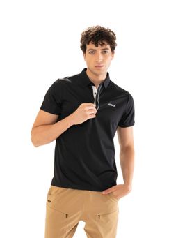 STRCH - Men Black Radiance Bond Polo T-shirt