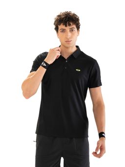STRCH - Men Black Prime Bond Polo T-shirt