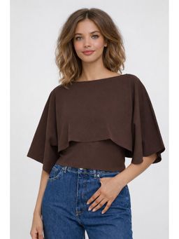 NOBARR - Brown Poncho Style Top