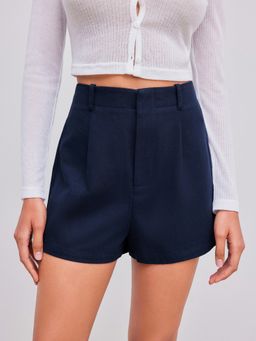 Cider - 100% Cotton Woven High Rise Solid Shorts