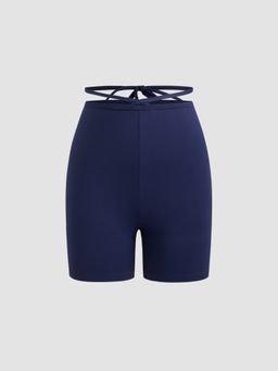 Cider - AIRY KNOTTED HIGH RISE ACTIVE SHORTS