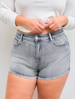 Cider - High Stretch Cider Denim Low Rise Solid Micro Shorts Curve & Plus