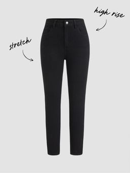 Cider - Stretch Cider Denim High Rise Pocket Skinny Jeans