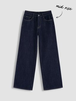 Cider - Denim Mid Rise Pocket Straight Leg Jeans