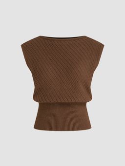 Cider - Knitted Round Neckline Solid Vest