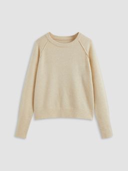 Cider - Knitted Round Neckline Solid Oversized Sweater