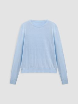 Cider - Wool-blend Round Neckline Solid Knitted Sweater