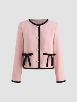 Cider - Tweed Bowknot Jacket