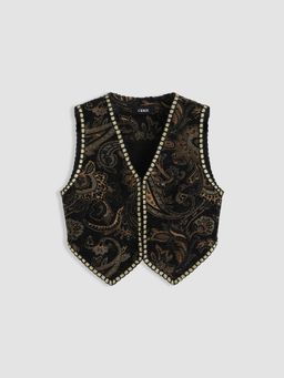 Cider - Tribal Suede V-Neck Vest