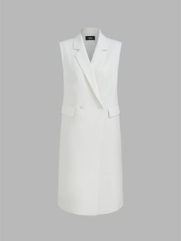 Cider - Collar Solid Pocket Oversized Coat Vest