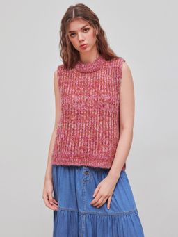 Cider - Mohair Knit Round Neckline Vest