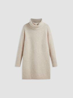 Cider - Knit High Neck Solid Mini Dress
