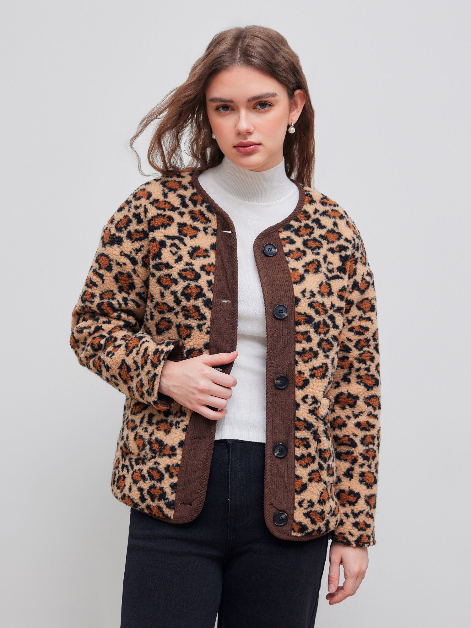 cider Leopard Fleece Puffer-picture-27