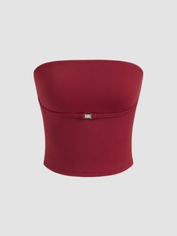 Cider - Solid Belted Crop Tube Top