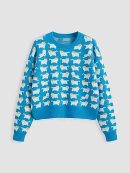 Cider - Knit Sheep Pattern Sweater