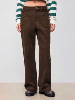 Cider - Corduroy Mid Rise Straight Leg Trousers