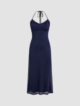 Cider - Glitter Knotted Maxi Dress