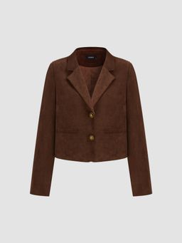 Cider - Suede Notched Collar Jacket