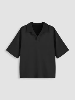 Cider - Terry Collar Solid Oversized Sweatshirt