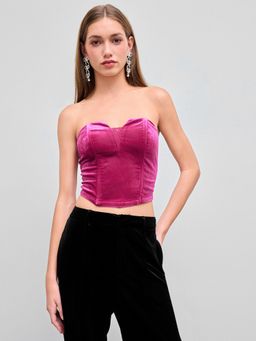 Cider - Velvet Zipper Tube Top