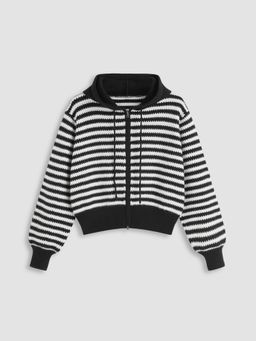 Cider - Knit Hooded Stripe Cardigan Curve & Plus