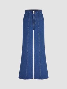 Cider - High Stretch Denim High Rise Flared Jeans