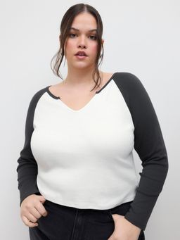 Cider - 100& Cotton Sweetheart Raglan Sleeve Tee Curve & Plus
