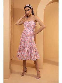 Tarini Vij - Liv Pink Midi Dress