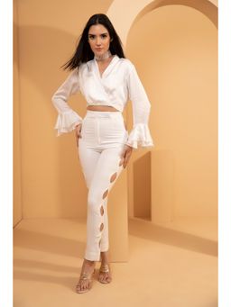 Tarini Vij - White Nina Crop Top