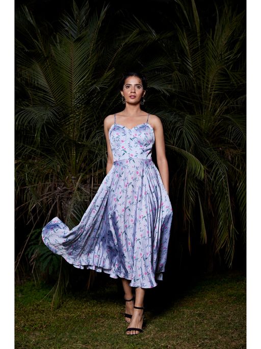 Buy Tarini Vij Tiffany Blue Midi Dress Online