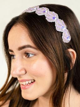 Hair Drama Co. - Crystal Shell Hairband - Lilac