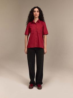Prakriti Jaipur - Red Maroon Shirt