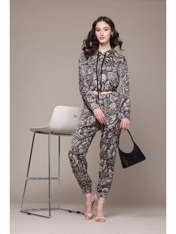 Label Ritu Kumar - Women Black Printed Co-Ord (Set of 2)