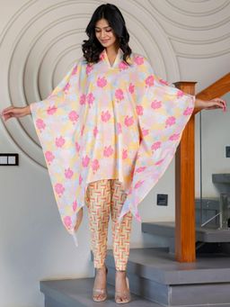 HOUSE OF JAMOTI - Women Yellow Floral Co-Ord (Set of 2)