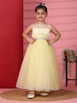 Toy Balloon Kids - Girls Yellow Embellished Gown