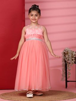 Toy Balloon Kids - Girls Pink Embellished Gown