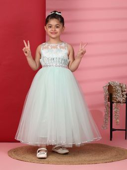 Toy Balloon Kids - Girls Green Embellished Gown
