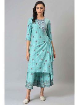 W - Blue Floral Jumpsuit