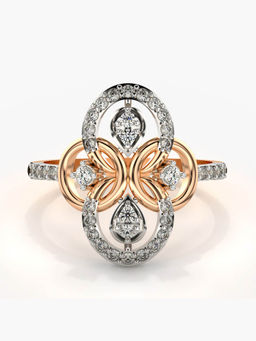 Valanova - Hallmarked 14K Rose Gold Certified Lab Grown Diamond Ring