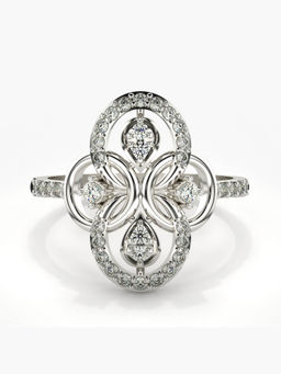 Valanova - Hallmarked 14K White Gold Certified Lab Grown Diamond Ring