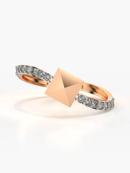 Valanova - Hallmarked 14K Rose Gold Certified Lab Grown Diamond Ring