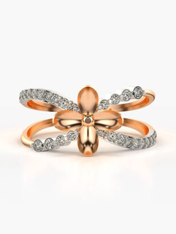 Valanova - Hallmarked 14K Rose Gold Certified Lab Grown Diamond Ring