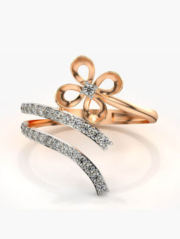 Valanova - Hallmarked 14K Rose Gold Certified Lab Grown Diamond Ring