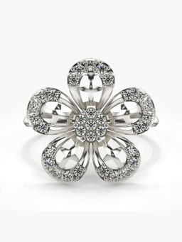 Valanova - Hallmarked 14K White Gold Certified Lab Grown Diamond Ring