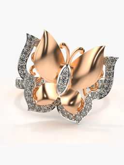 Valanova - Hallmarked 14K Rose Gold Certified Lab Grown Diamond Ring