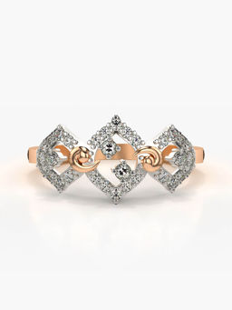 Valanova - Hallmarked 14K Rose Gold Certified Lab Grown Diamond Ring