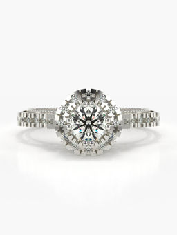 Valanova - Hallmarked 14K White Gold Certified Lab Grown Diamond Ring