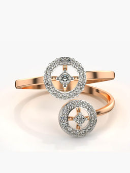 Valanova - Hallmarked 14K Rose Gold Certified Lab Grown Diamond Ring