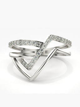 Valanova - Hallmarked 14K White Gold Certified Lab Grown Diamond Ring